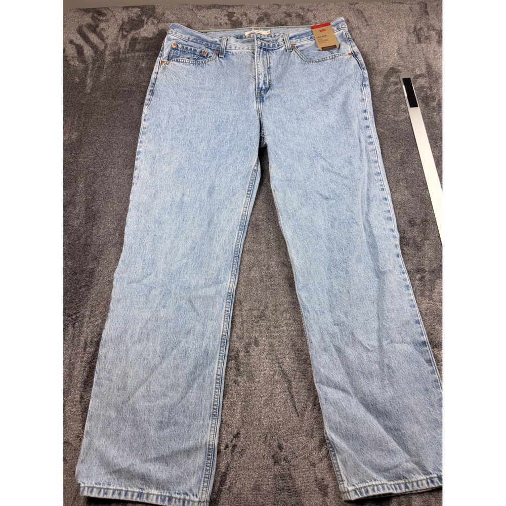 Levis Low Pro Straight Jeans Light Wash Blue Mid Rise‎ Denim Mens 33x30